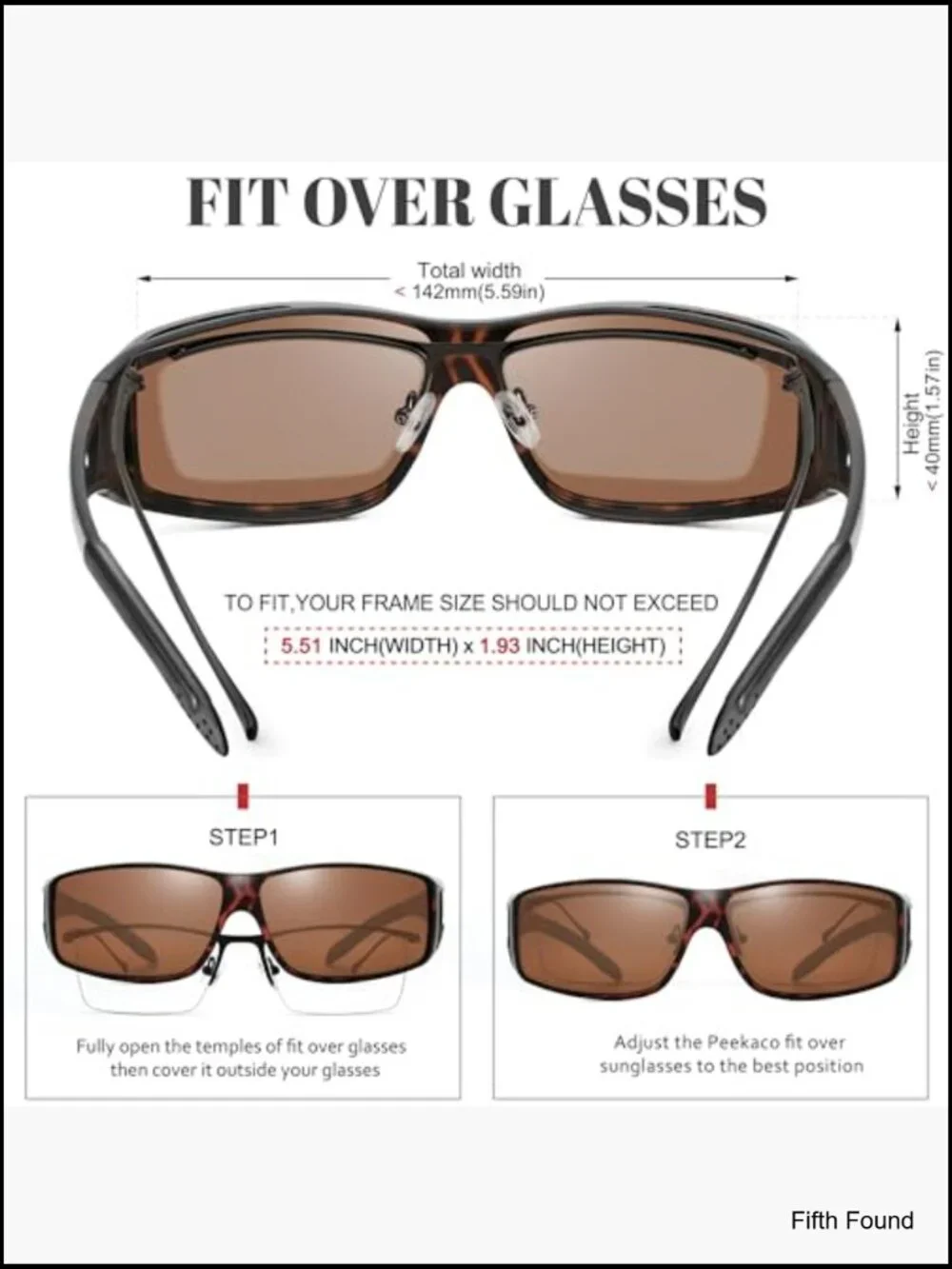 Polarized Fit Over Sunglasses Wrap Around UV400 for Men Women
